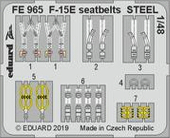 FE965 1/48 F-15E seatbelts STEEL 1/48 GREAT WALL HOBBY