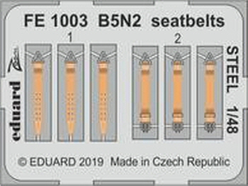 FE1003 1/48 B5N2 seatbelts STEEL 1/48 HASEGAWA