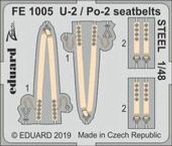 FE1005 1/48 U-2 / Po-2 seatbelts STEEL 1/48 ICM
