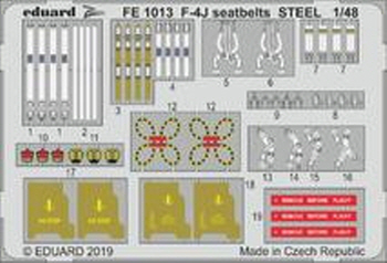 FE1013 1/48 F-4J seatbelts STEEL 1/48 ACADEMY