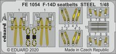 FE1054 1/48 F-14D seatbelts STEEL 1/48 AMK