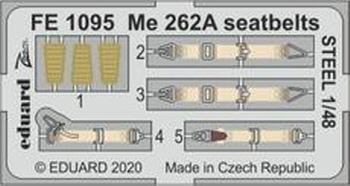 [사전 예약] FE1095 1/48 Me 262A seatbelts STEEL 1/48 HOBBY BOSS