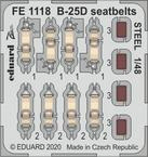 FE1118 1/48 B-25D seatbelts STEEL 1/48 REVELL