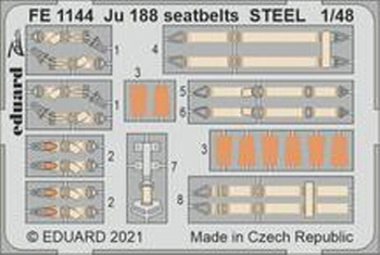 [사전 예약] FE1144 1/48 Ju 188 seatbelts STEEL 1/48 REVELL
