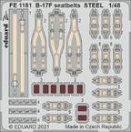 FE1181 1/48 B-17F seatbelts STEEL 1/48 HKM
