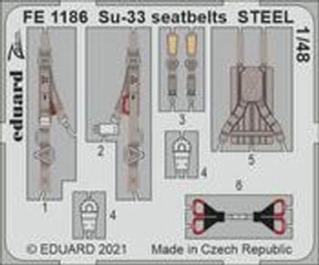 FE1186 1/48 Su-33 seatbelts STEEL 1/48 MINIBASE