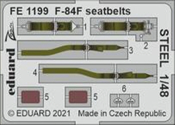 FE1199 1/48 F-84F seatbelts STEEL 1/48 KINETIC