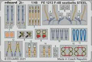 FE1213 1/48 F-4B seatbelts STEEL 1/48 TAMIYA