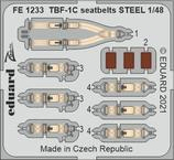 FE1233 1/48 TBF-1C seatbelts STEEL 1/48 ACADEMY