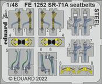 FE1252 1/48 SR-71A seatbelts STEEL 1/48 REVELL
