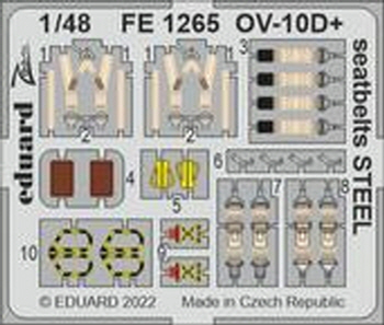 FE1265 1/48 OV-10D+ seatbelts STEEL 1/48 ICM