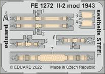 FE1272 1/48 Il-2 mod. 1943 seatbelts STEEL 1/48 ZVEZDA