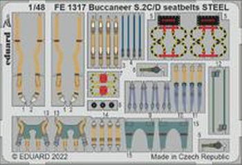 FE1317 1/48 Buccaneer S.2C/D seatbelts STEEL 1/48 AIRFIX