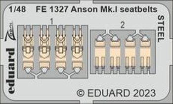 [사전 예약] FE1327 1/48 Anson Mk.I seatbelts STEEL 1/48 AIRFIX