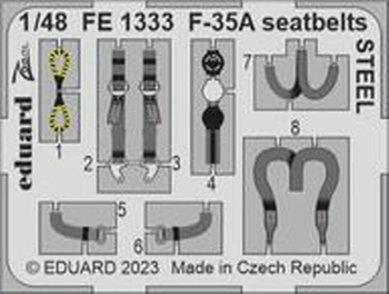 FE1333 1/48 F-35A seatbelts STEEL 1/48 TAMIYA