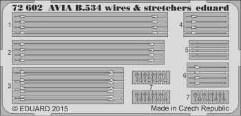 72602 1/72 Avia B.534 wires & stretchers EDUARD