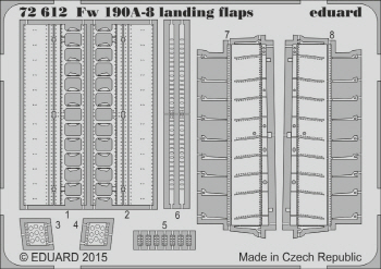 72612 1/72 Fw 190A-8 landing flaps EDUARD