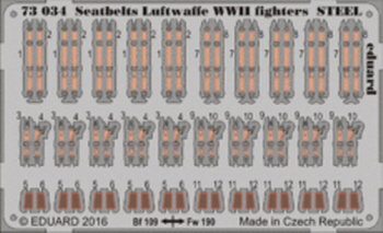 73034 1/72 Seatbelts Luftwaffe WWII fighters STEEL