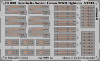 73039 1/72 Seatbelts Soviet Union WWII fighters STEEL