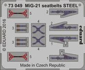 73049 1/72 MiG-21 seatbelts STEEL