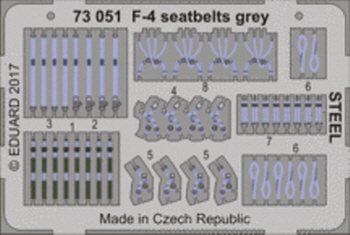 [사전 예약] 73051 1/72 F-4 seatbelts grey STEEL