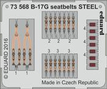 73568 1/72 B-17G seatbelts STEEL AIRFIX