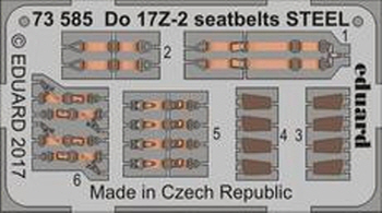 73585 1/72 Do 17Z-2 seatbelts STEEL ICM