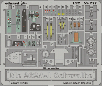 SS277 1/72 Me 262A-1 Schwalbe HASEGAWA