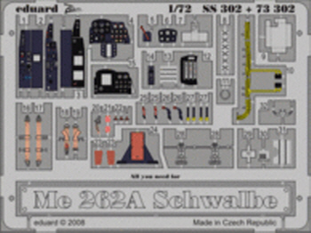 SS302 1/72 Me 262A Schwalbe ACADEMY