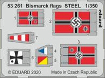 53261 1/350 Bismarck flags STEEL 1/350 TRUMPETER