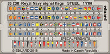 53230 1/700 Royal Navy signal flags STEEL 1/700