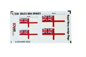3DL53004 1/350 Royal Navy ensign flags SPACE 1/350