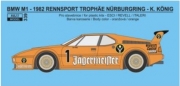 REJ0339  Decal - BMW M1 Nürburgring Supersprint 1981 \"Jägermeister\" - König 1/24