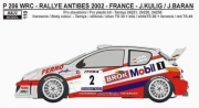 REJ0110  Decal – Peugeot 206 WRC „Mobil 1“ -> Rally Antibes 2002 – J.Kulig Reji Model 1/24.