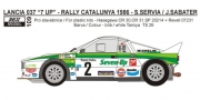 REJ0109  Decal – Lancia 037 „Seven Up“ Rallye Catalunya 1986 – S.Servia Reji Model 1/24.