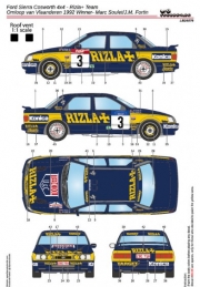 [사전 예약] 24076 1/24 Ford Sierra Cosworth 4x4 - Rizla+ Team - Omloop van Vlaanderen 1992 Winner- Marc Soulet/J