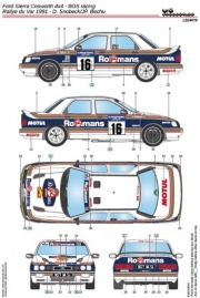 [사전 예약] 24078 1/24 Ford Sierra Cosworth 4x4 - BOS racing - Rallye du Var 1991 - D. Snobeck/JP. Bechu
