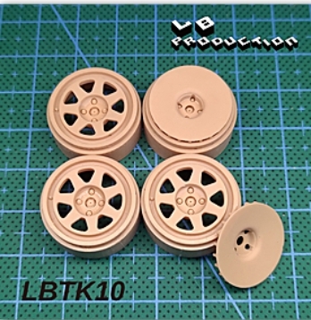 [사전 예약] LBTK10 1/24 Ford Sierra TecnoMagnesio 17" wheel w/ turbo fan set (For DModel Kit Ford Sierra Coswort