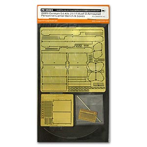 PE35263 1/35 1/35 WWII German Sd.Kfz.251/1 Ausf.D Armoured Personnel Carrier Back seats & boxes (For