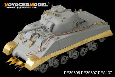 PE35307 1/35 1/35 WWII US army M4 Mid Tank Skirts (For DRAGON 6511 6579)
