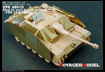 VPE48019 1/48 1/48 Photo Etched set for Stug III ausf G/with zemmerit (For TAMIYA 32525)