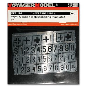 PEA176 1/35 1/35 WWII German Tank Stenciling Template 1 (For all)