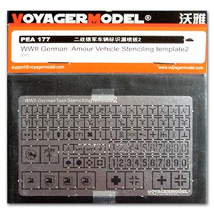 PEA177 1/35 1/35 WWII German Tank Stenciling Template 2 (For all)