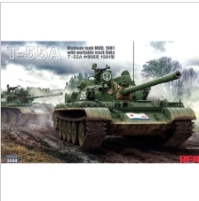 [주문시 바로 입고] RM5098 1/35 T-55A Medium Tank Mod.1981 w/Workable Track Links - 전차 1대 포함
