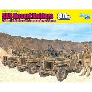 [주문시 바로 입고] BD6931 1/35 WWII British Army SAS 4x4 Truck-Set of 3 w/Figure Set-SAS 80th Anniversary