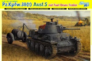 [주문시 바로 입고] BD6435 1/35 Pz.Kpfw.38(t) Ausf.S mit Fuel Drum Trailer - Smart Kit