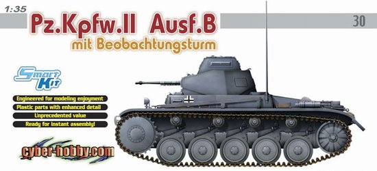 [주문시 바로 입고] BD6295 1/35 Cyber Hobby Panzer II Ausf B mit Beobachtungsturm (LTD)-White Box