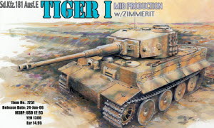 [주문시 바로 입고] BD7251 1/72 Tiger I (Mid Production) w/Zimmerit