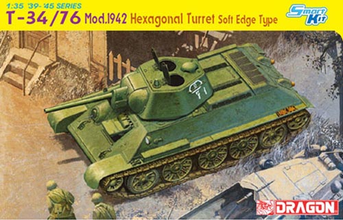 [주문시 바로 입고] BD6424 1/35 T-34/76 Mod.1942 Hexagonal Turret Soft Edge Type--매직 트랙 포함/초판 사양