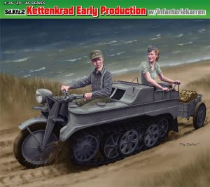 BD6341 1/35 Sd.Kfz.2 Kettenkrad Early Production w/Infanteriekarren